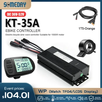 Controller Sinewave per Bici Elettrica KT 36V/48V/52V 35A Impermeabile Brushless 1000W/1500W Accessori E-bike con Funzione Luce