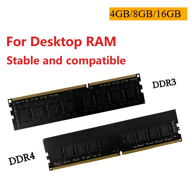 DDR4 DDR3 Memory Desktop Ram 4GB 8GB 16GB U-DIMM RAM 1600MHz 3200MHz 2666MHz 2400MHz 2133MHz Fully Compatible With Standard RAM