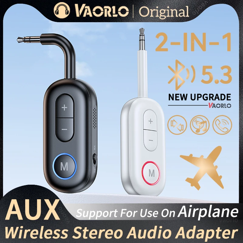 Dual-Function Bluetooth Audio Adapter with Built-In Microphone
