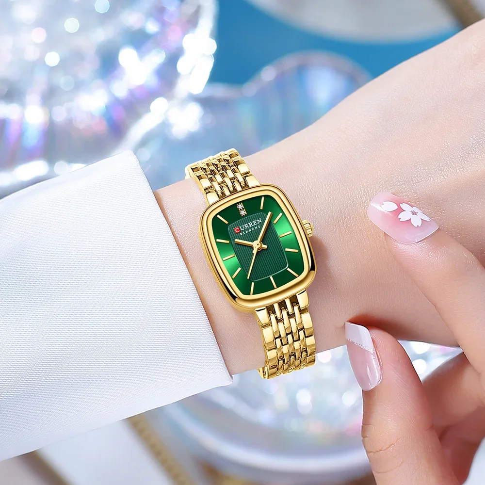 Fashion Dress Watches For Ladies Simple Quartz Stainless Steel Bracelet Wristwatch_voghion.com