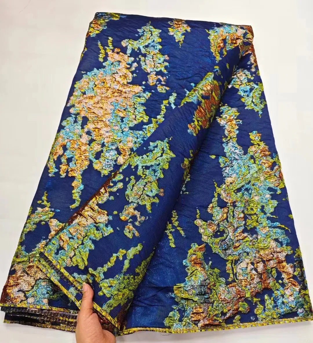 African Brocade Lace Fabric Fashion Nigerian Brocade Lace French Jacquard embroidery for Diy Sew Party Cloth brocade lace fabric