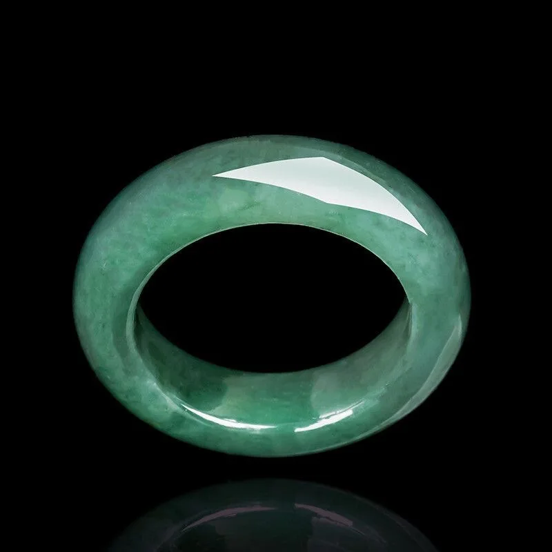 

Blue Water Jade Ring Men Women Fine Jewelry Genuine Myanmar Jadeite With Certificate High Ice Grade A Burma Jades Rings