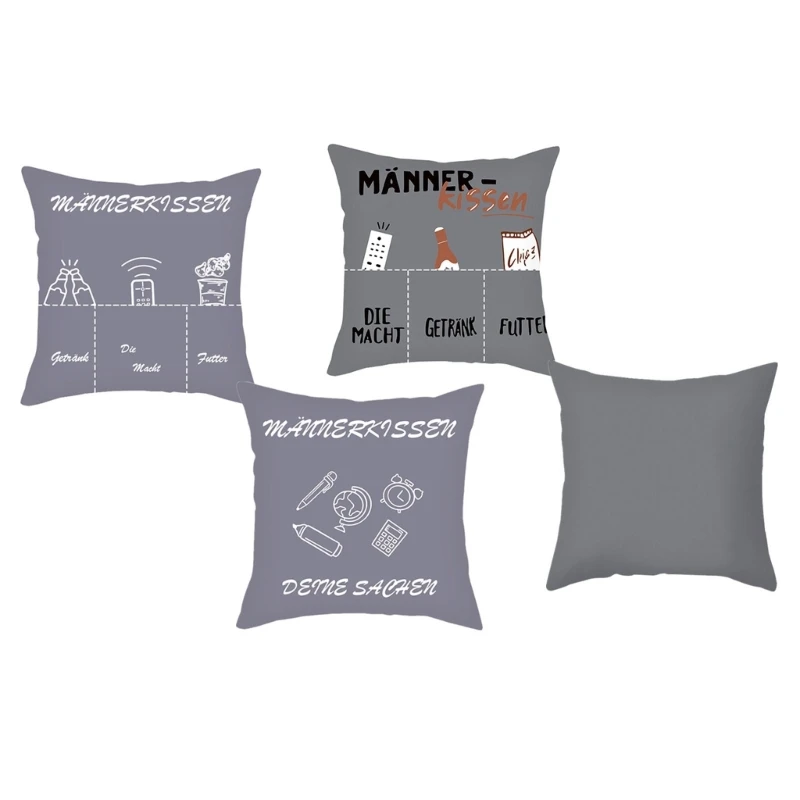 

45x45 Cushion Cover with 3 Pockets to Fill Cushion Cover Gift for Men Dad E9LD