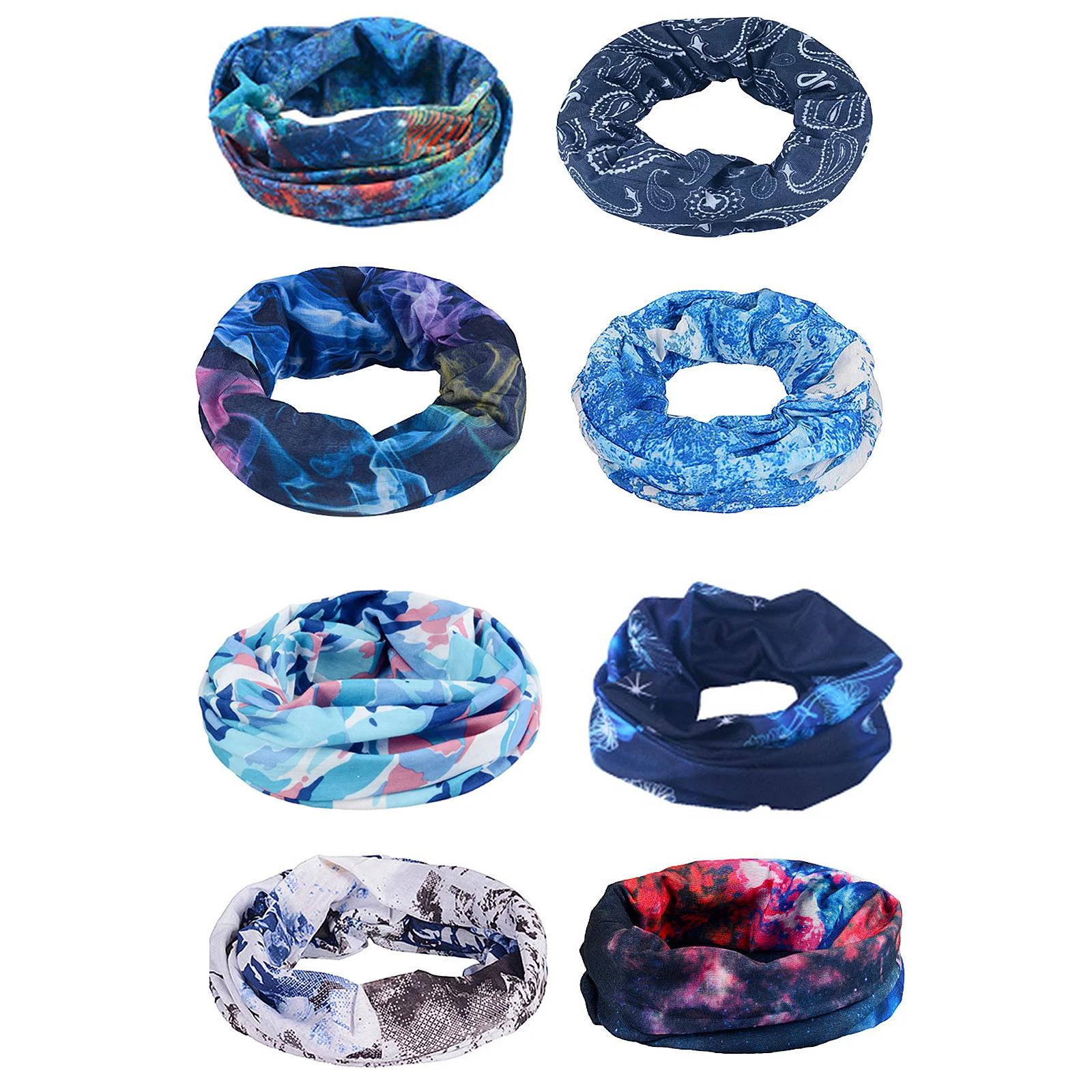 

8pcs Multipurpose Masks Custom Face Mask Versatile Bandanas for Cycling Hiking for Men Women