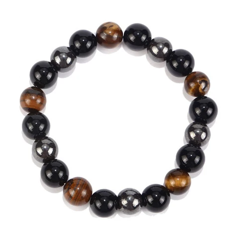 Magnetic Tiger Eye bracelet Hematite Stone Beads Couple Bracelet Health Care Magnet Men Women Help Weight Loss Jewelry