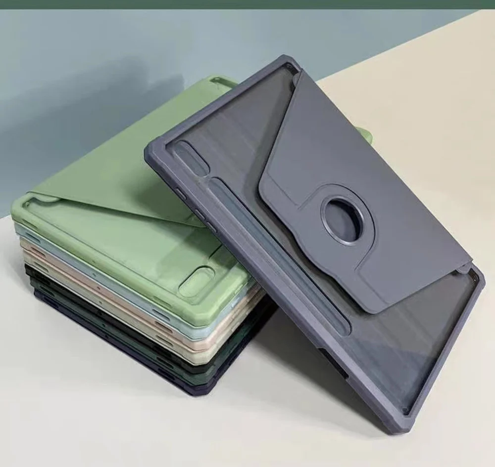 Custodia Roating In Acrilico Per Samsung Galaxy Tab S9 S8 Plus S7 Fe 12.4 11 Pollici Tab A8 A7 S6 Lite Flip Book Cover Custodie Con Slot Per Penna
