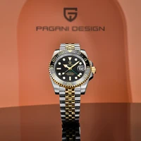 2025 New PAGANI DESIGN Gold Luxury GMT SportsWatch Mechanical Waterproof Automatic Watch Luminous Sapphire Glass Watches for Man