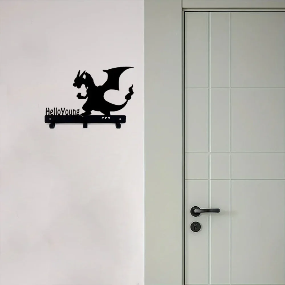 1pc of Mighty Fire Dragon Coat Key Traction Rope Wall Mount Bracket Storage Rack Towel Rack Storage Rack Storage Rack Iron Art 5