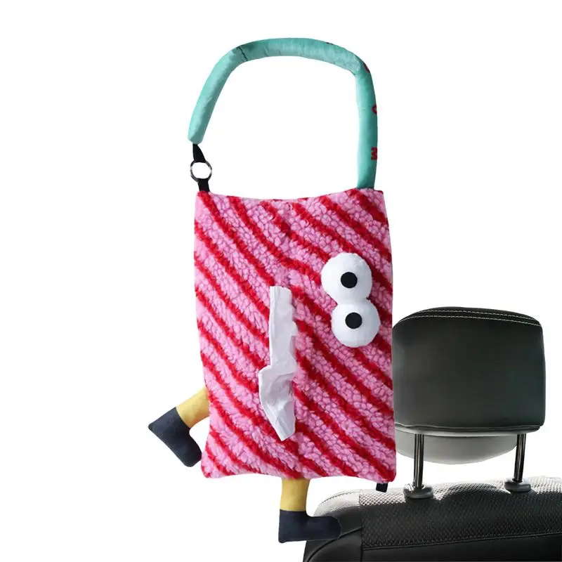 

Tissue Holder For Car Cartoon Lambswool Car Hang-On Tissue Bag For Travel Hang-On Car Tissue Storage Box Napkin Dispenser