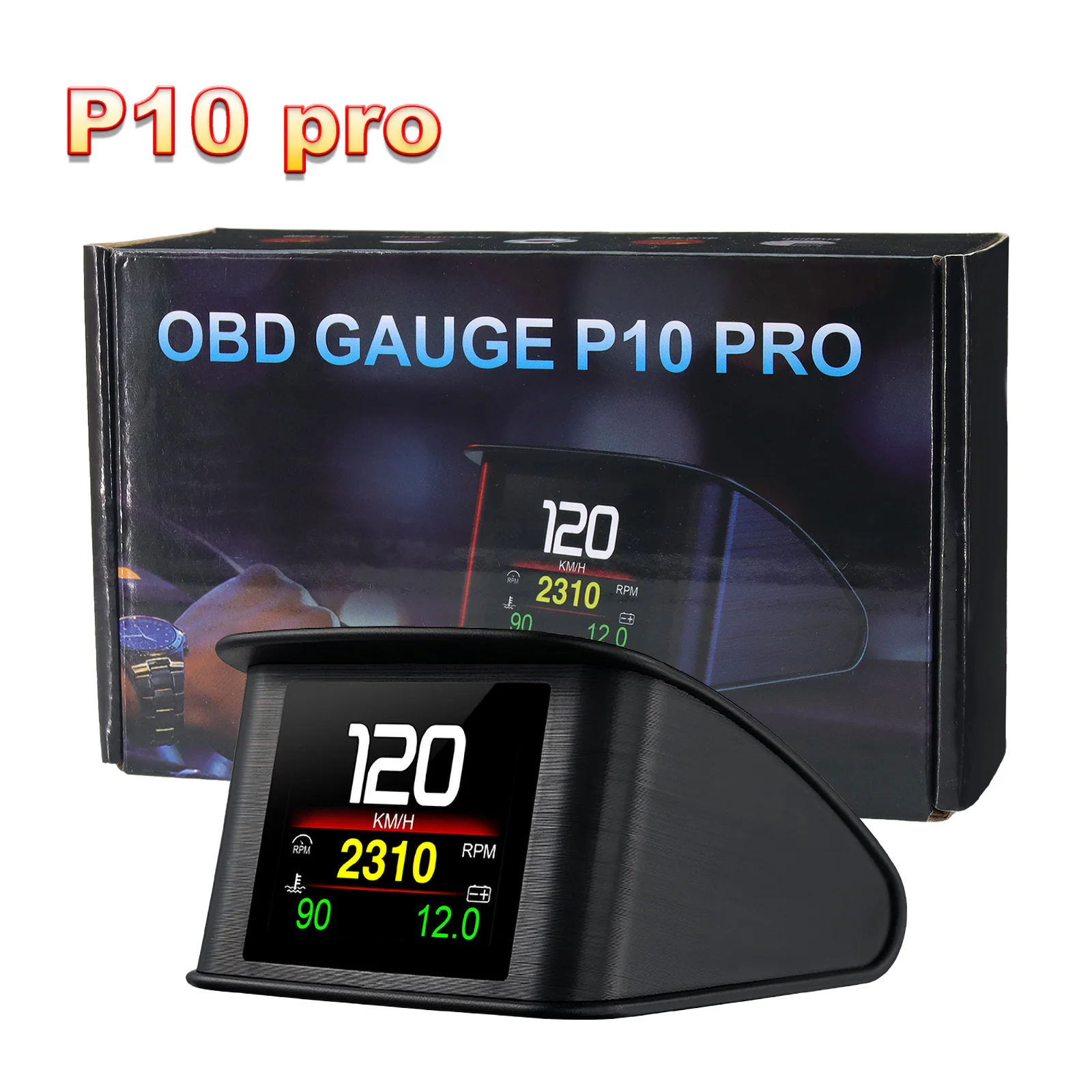 P10 Pro Head Up Display On-board Computer Car Digital OBD2 Mileage OBD Driving C