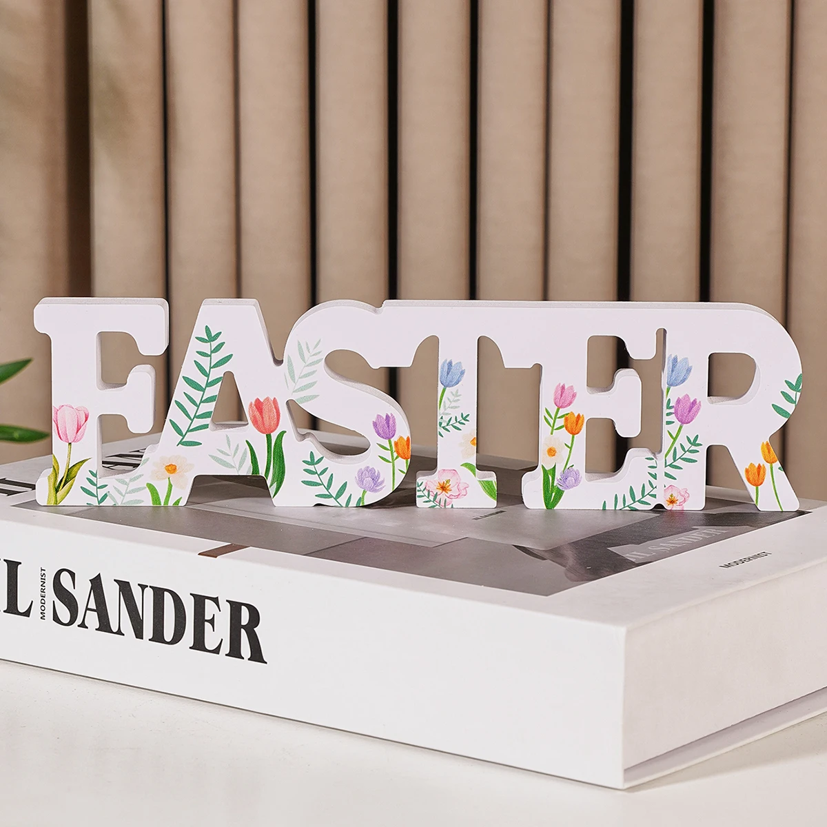 1PC, Easter English letch-shaped Easter table decoration piece, suitable for Easter, celebration party decoration handicrafts