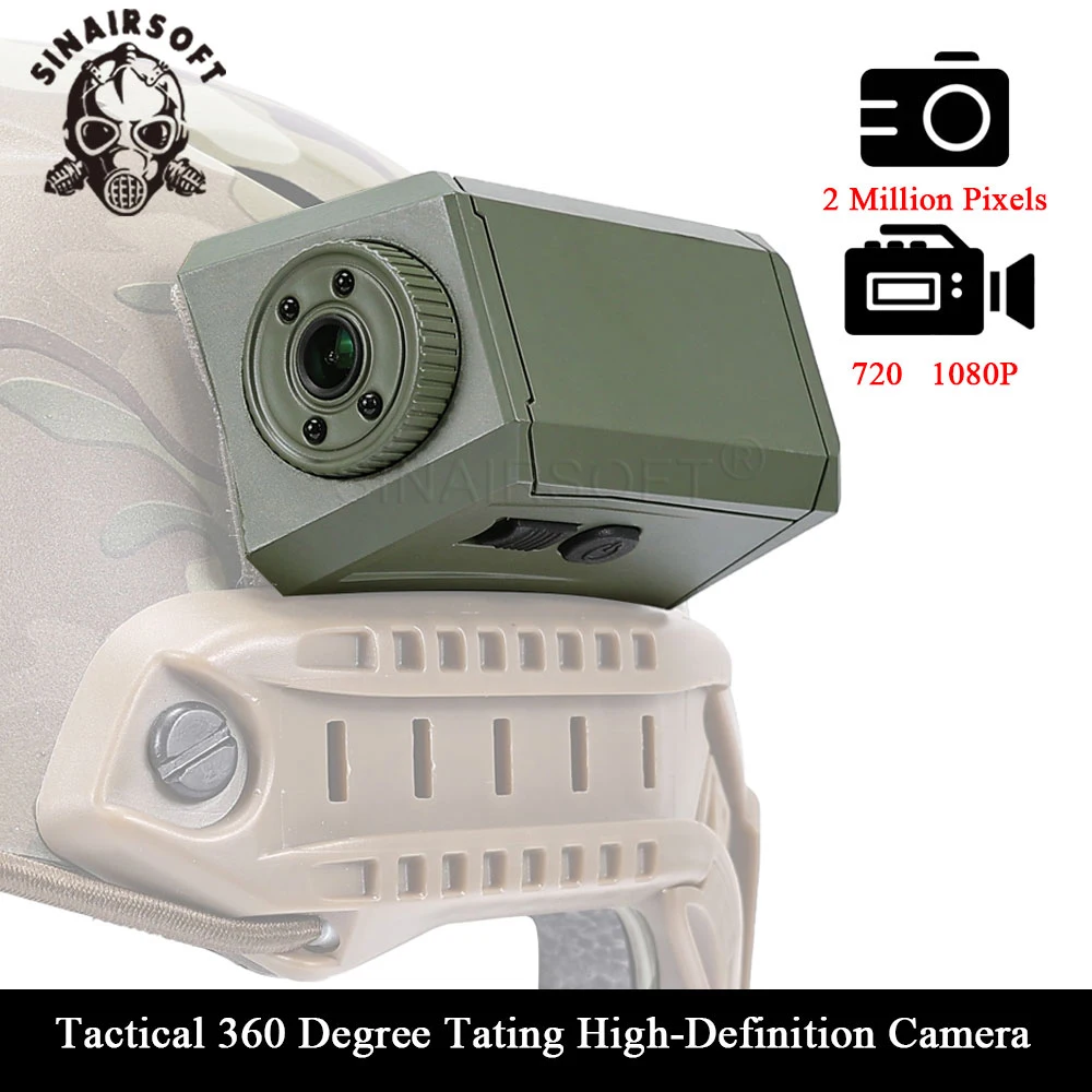 Outdoor Sport Tactical Helmet 1080P Camera Hunting Airsoft CS Wargame Cycling Sports Cosplay Movie props
