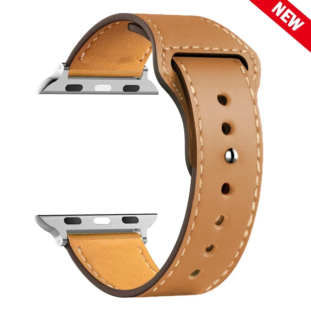 Premium Leather Strap for Apple Watch - Elegant Sport Loop Bracelet