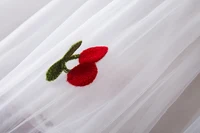 Cute Baby Girl Clothes Embroidery Cherry Strap Dress with Butterfly Wings Birthday Party Tulle Dress Infant Summer Casual Wear 5