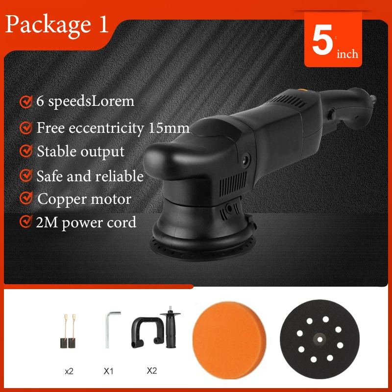 1250w high speed CLOVER 15mm track double action polishing machine DA15 Plus