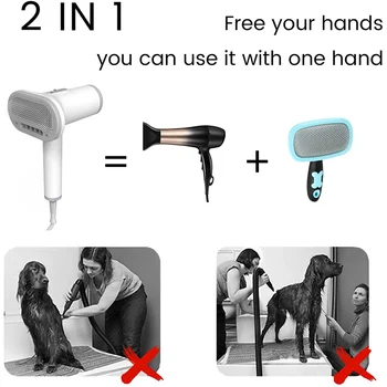 2-In-1 Pet Dog Hair Dryers Comb Brush Dog Grooming Kitten Cat Hair Comb Puppy Fur Blower Low Noise Constant Temprature Pet Dryer 4