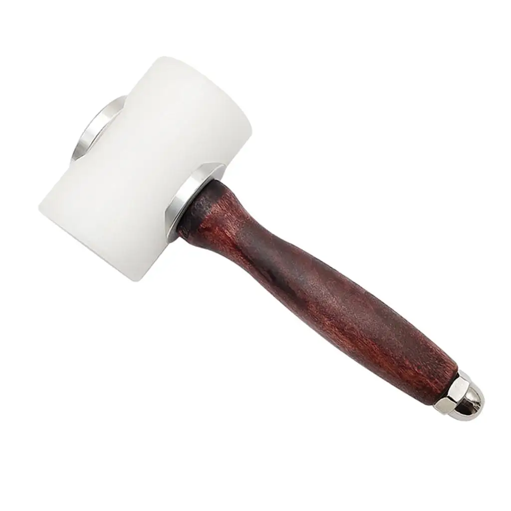 50mm Nylon Hammer Wood Handle Professional DIY Sew Leather Tools Non- 5