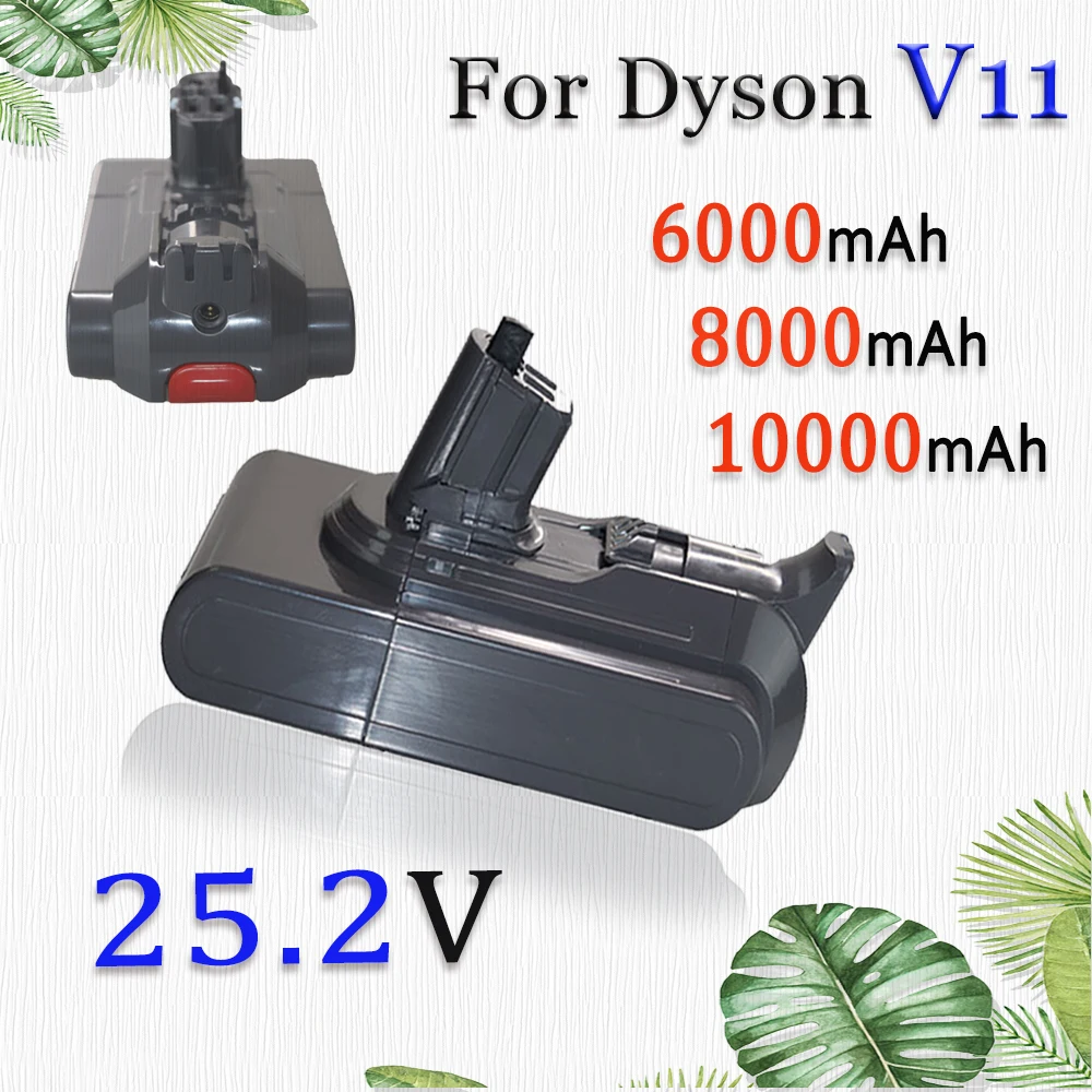 

Литий-ионный аккумулятор для пылесоса Dyson V11, 100% в, 25,2/6000/8000 мАч