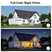 Caméra solaire murale 2K, caméra de Surveillance extérieure, batterie 5200mAh, Vision nocturne couleur, alarme locale, détection humanoïde 4