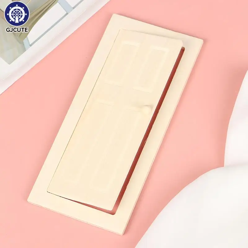 1/12 Scale Dollhouse Miniature 6 Panel Interior Wooden Door Frame DIY Plain Embryo Material Furniture Doll House Accessories 3