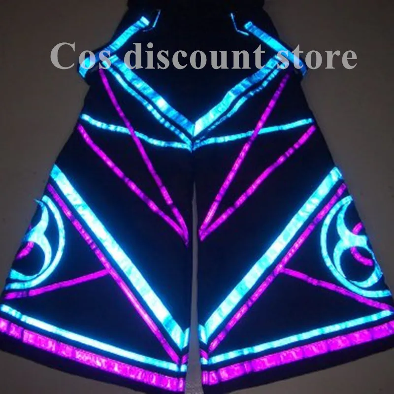 

Модные женские и мужские крутые костюмы ночного видения для прогулок, Светоотражающие Брюки, танцевальные брюки с призраками, повседневные популярные танцевальные брюки