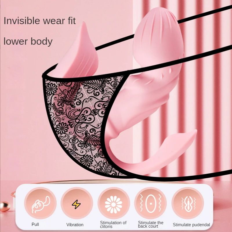 Dildo portable stimulateur point g et clitoris culotte papillon_voghion.com
