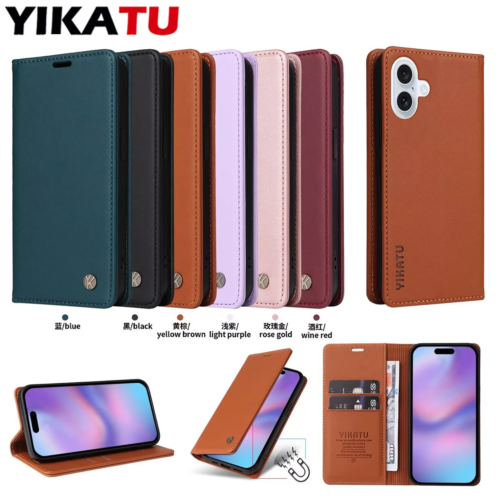 Premium Shockproof Leather Flip Wallet Phone Case