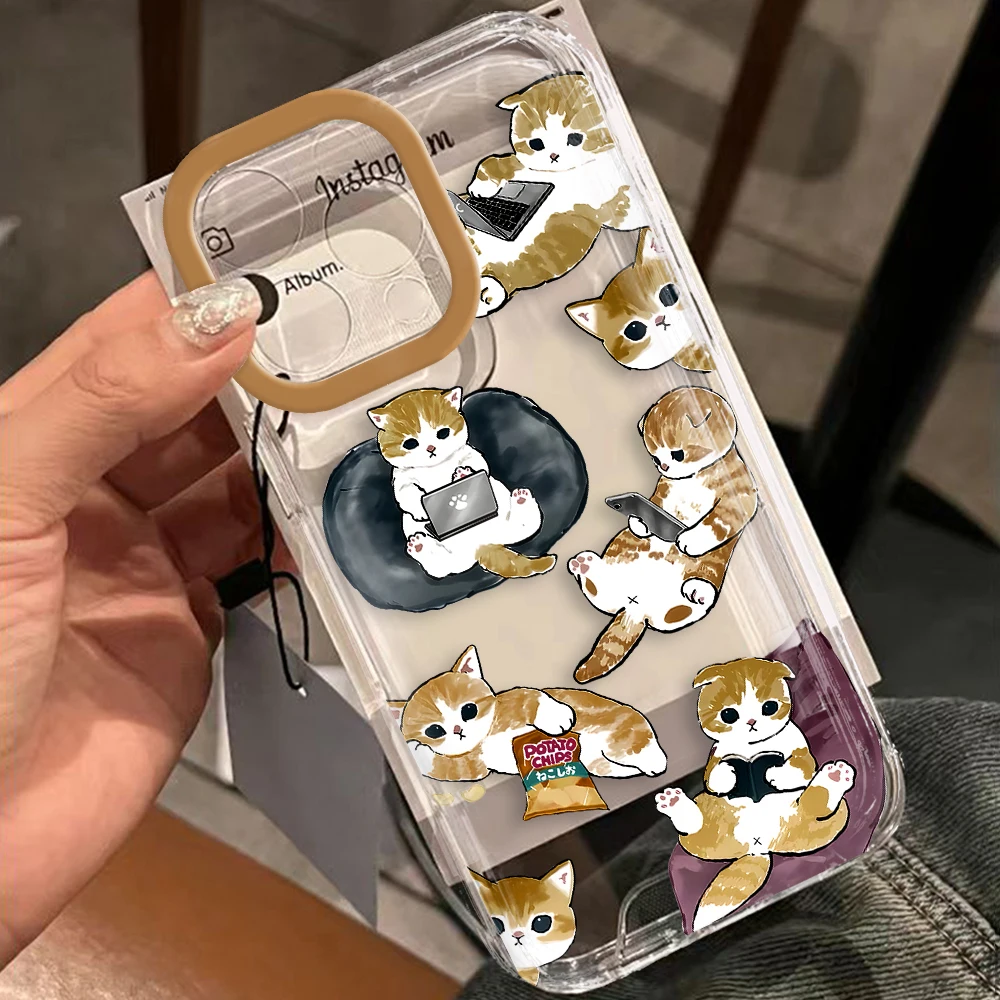 Adorable Mofusands Cat Clear Space Phone Case Cover