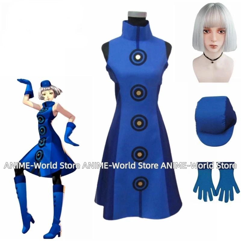 Anime Shin Megami Tensei: Elizabeth Theodore Uniform Cos Abbigliamento Parrucca Costume Cosplay