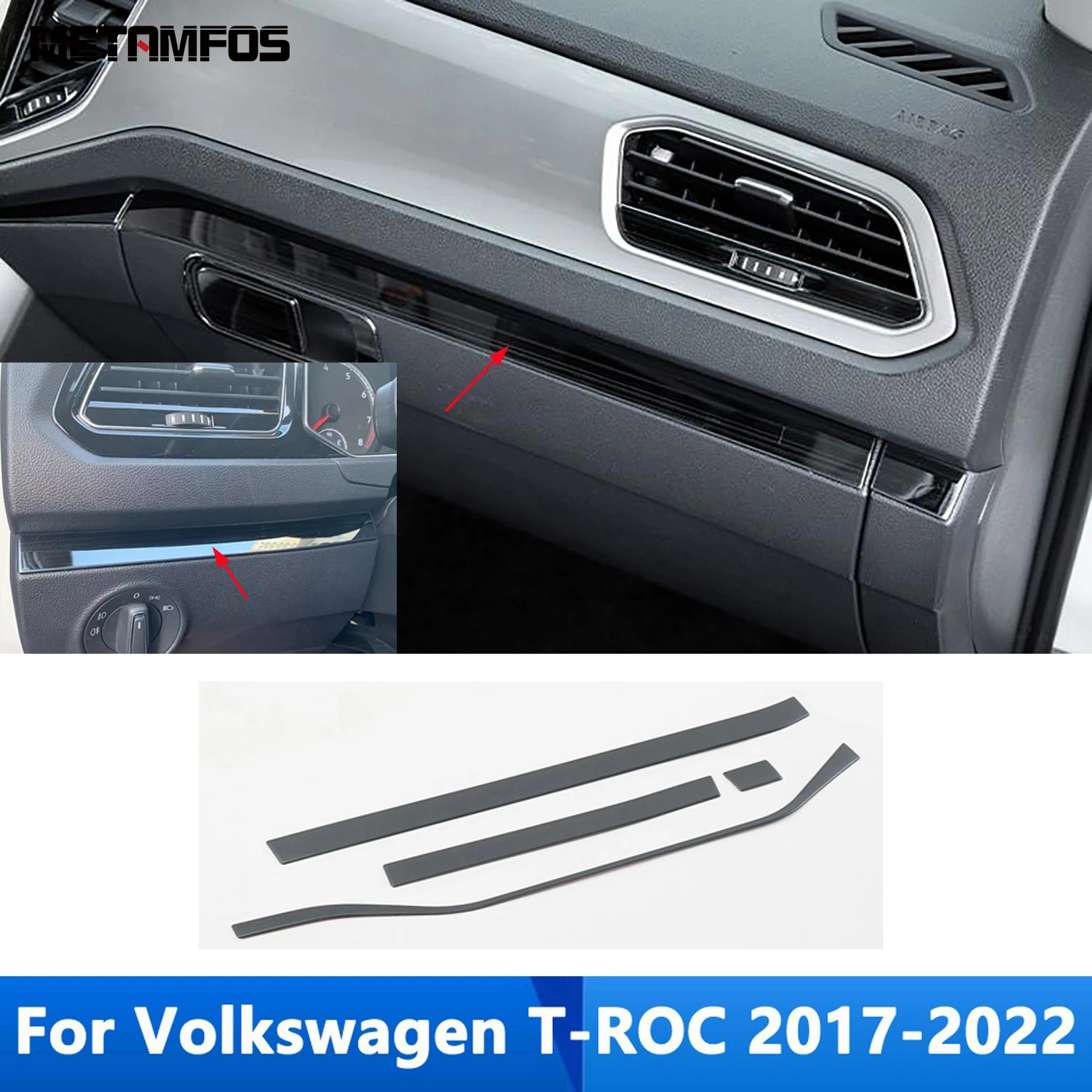 Car Console Center Shifter Shift Gear Frame Cover Panel Trim Fit For Volkswagen  T-Roc T Roc 2018 - 2022 Car Interior Accessories