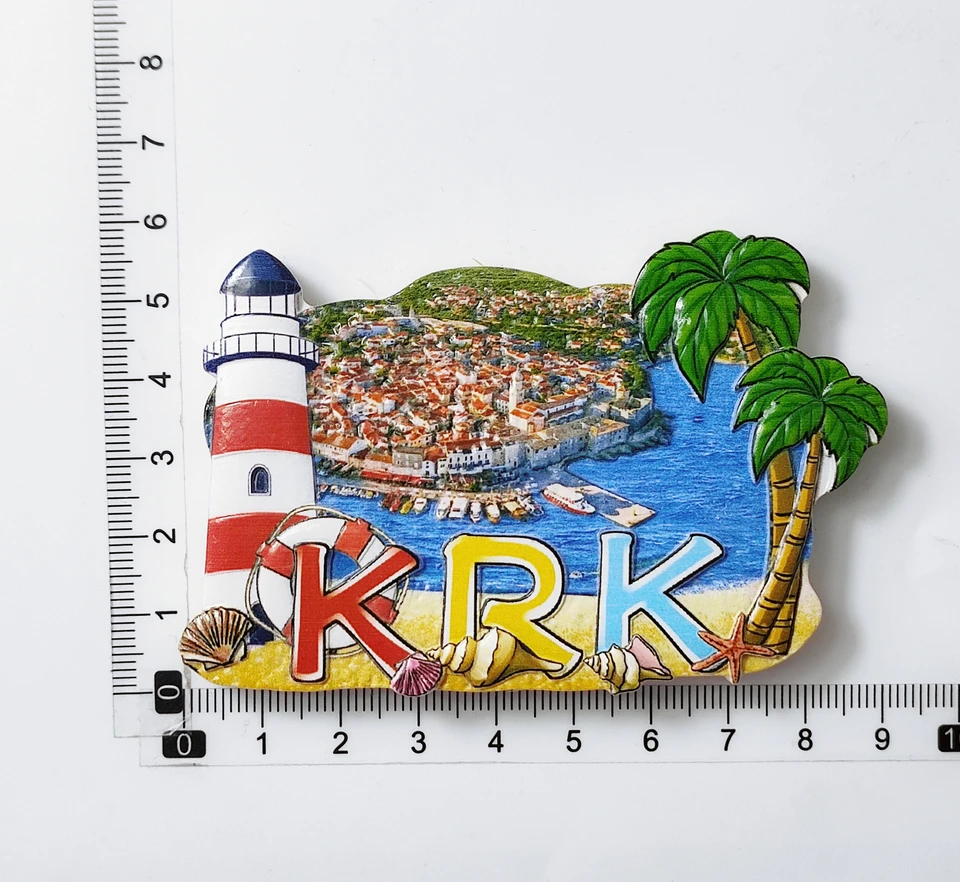 Magnete Frigorifero Trogir Croazia - Souvenir 3D In Resina, 7,5x5,5 Cm, Decorazione Magnetica Per Casa E Ufficio - 3