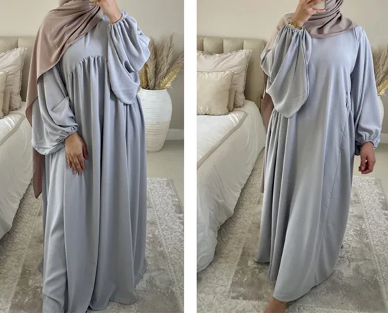 S464b37156c544514aada093a47cd1d54p Casual Solid Eid Muslim Dress Women Hijab Abaya Kimono Khimar Dresses Kaftan Kebaya Ramadan Abaya Dubai Long Robe Islam Clothing Mallzona