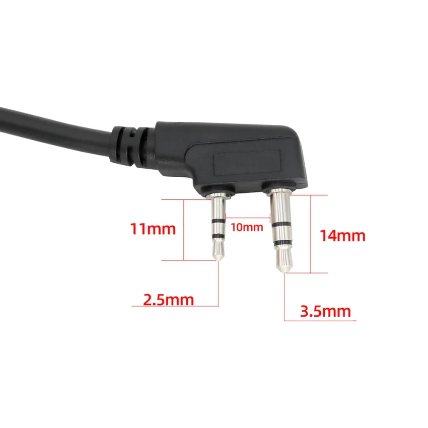 Tactical Headset Adapter Tactical PTT H250 PTT 2-pin Kenwood Plug Military Handheld Microphone Tactical Walkie Talkie PTT