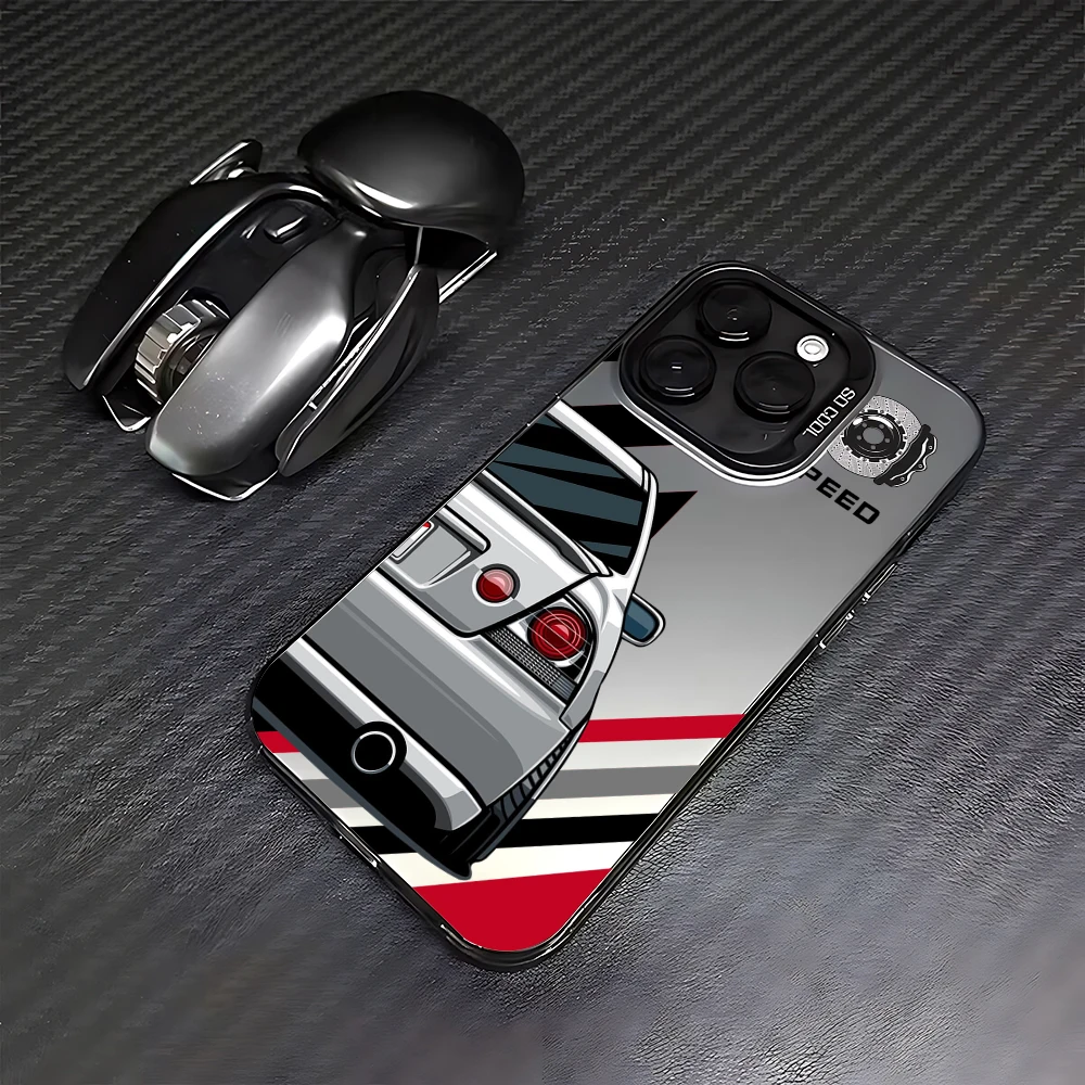 Cartoon Modified JDM Car Matte Phone Case