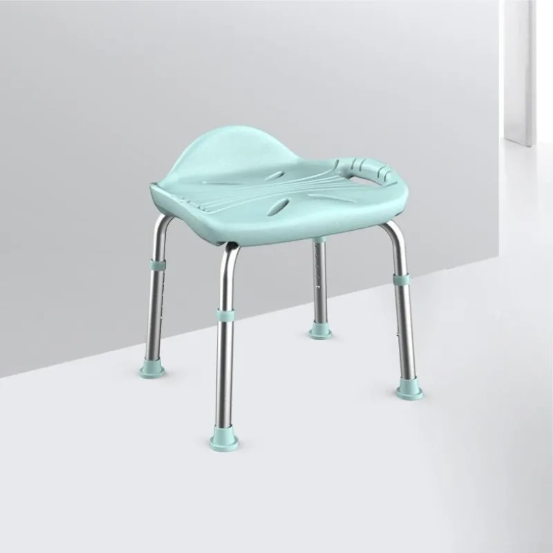 Lightweight Aluminum Alloy Bathroom Shower Chairs with Backrest Elderly Bath Chairs Furniture Shower Bench Non-slip Bath Seat