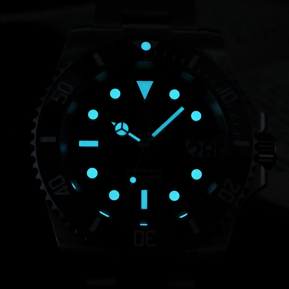 San Martin Men Diving Watches Luxury Business Stainless Steel Automatic Mechanical Watch Sapphire Glass Waterproof 20Bar SN0017 mechanical watch
