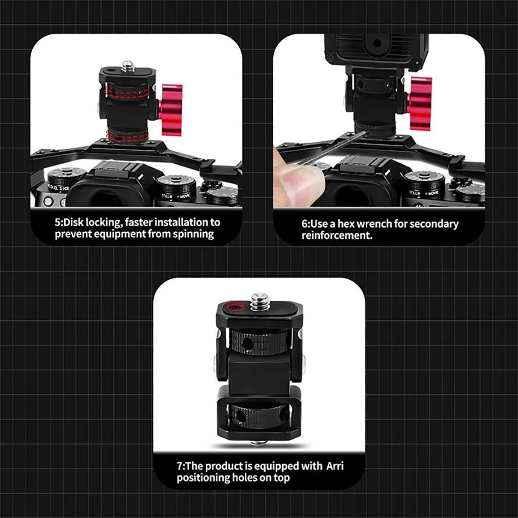 Monitor EVF Stand Holder Cold Shoe Mount for Camera Field Monitor Microphone Hot