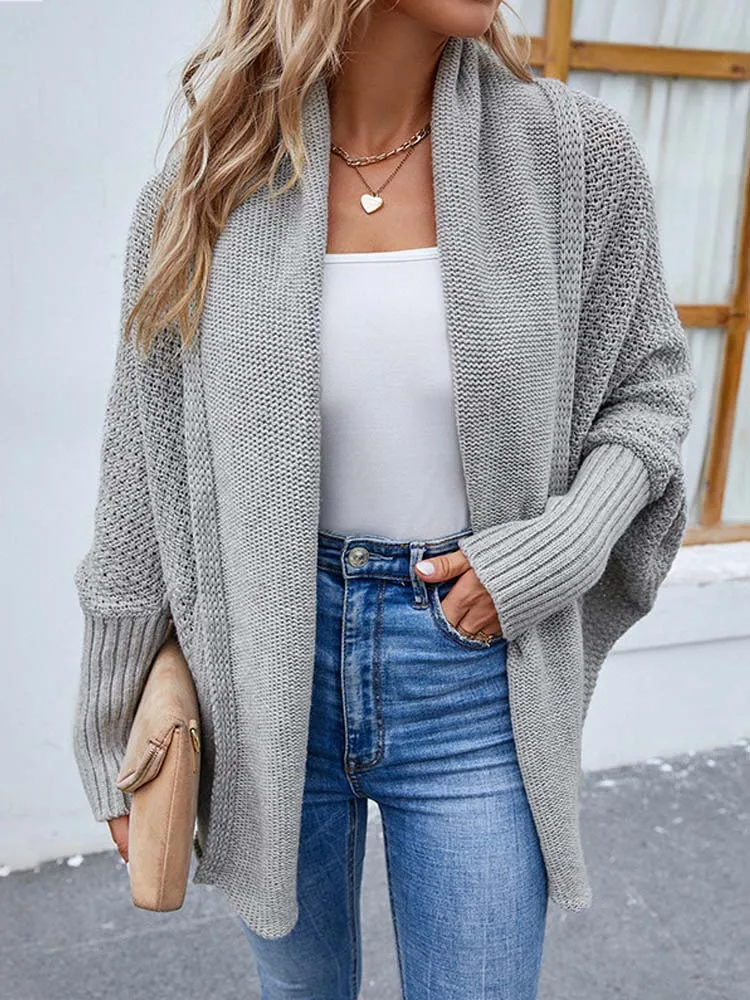 

2023 Autumn Winter Long Cardigan Women Kimono Knitted Cardigan Ladies Knit Loose Warm Cardigan For Women