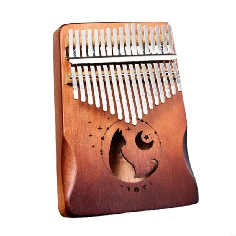 831C 17 Keys Thumb Piano with Tuning Mallet, Kalimba Musical Instrument Finger Piano