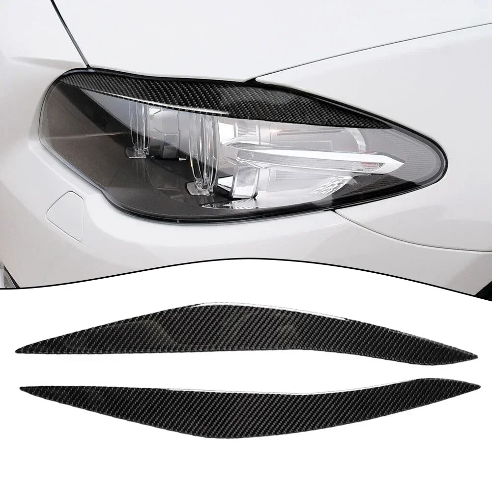 Scheinwerfer Augenlider Für BMW 5er F10 F11 | Carbon Look Aufkleber 2011-2014
