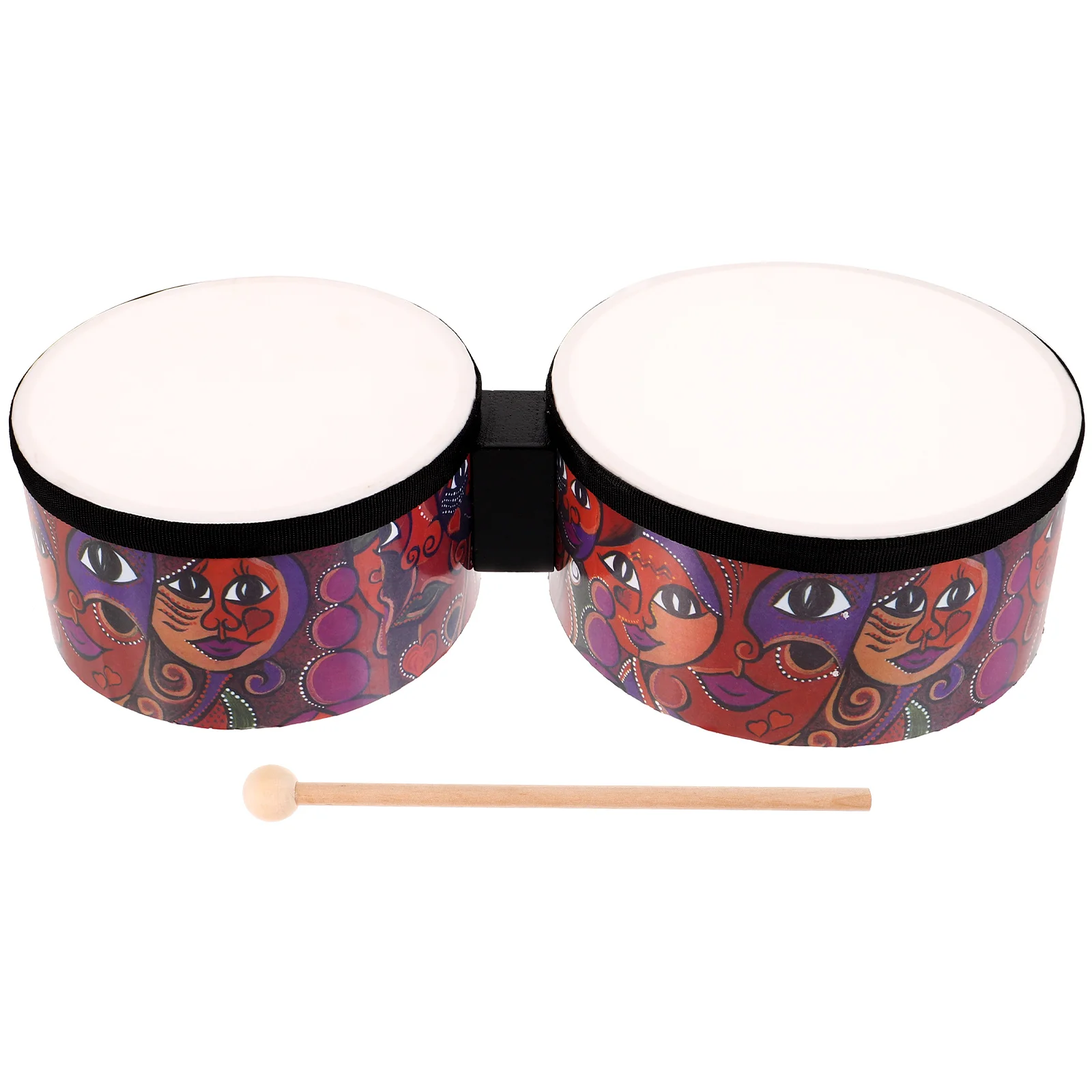 

Percussion Drum Head with Drumsticks Educational Bongo Drum with Drumsticks Beginner Children Percussion Instrument