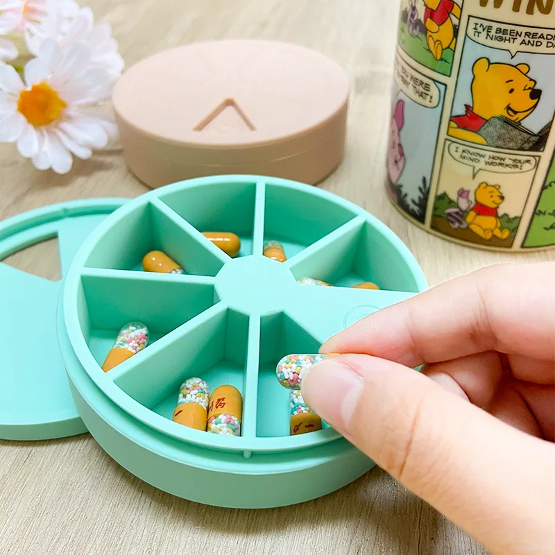

Silicone Pill Box Seven Days Food Grade Medicine Dispensing Box Portioning Portable Travel One Week Pill Box