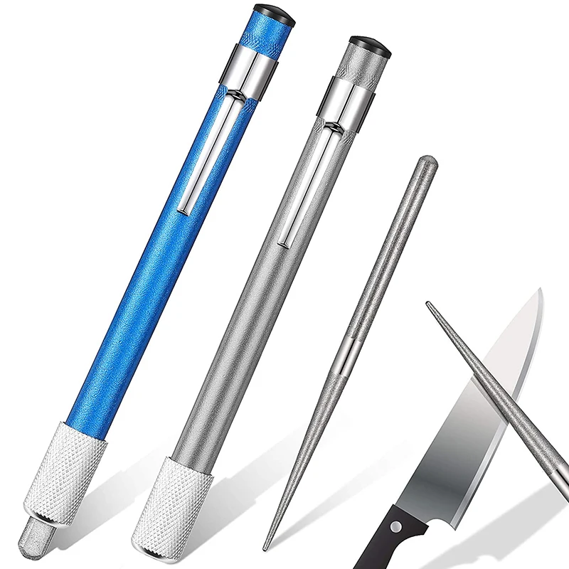 400 Mesh Fishing Hook Sharpener Pen Sharpener High Quality Outdoor Tool  Diamond Pen Shaped Knife Sharpener Hand Tool
