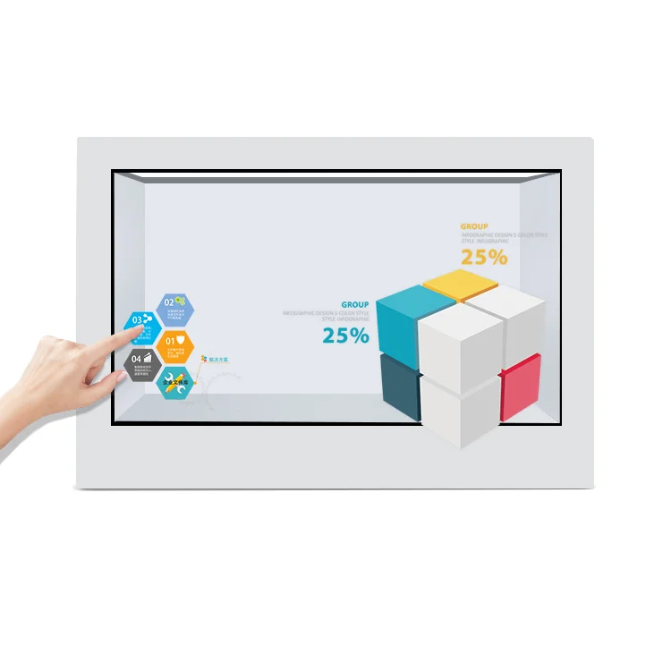 

21.5 Inch Transparent LCD Display Show case Box Touch Screen for Exhibition