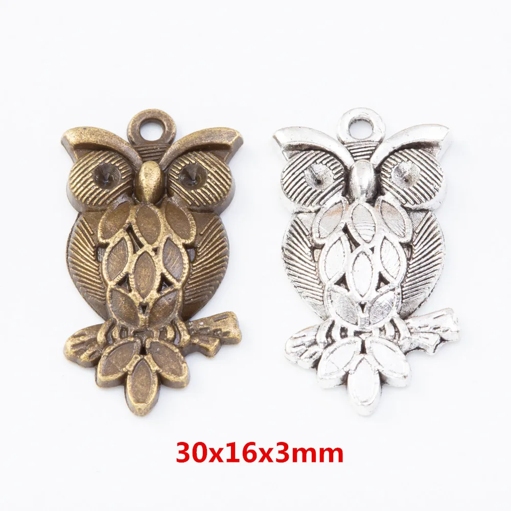 

45pcs owl Craft Supplies Charms Pendants for Crafting Jewelry Findings Making Accessory For DIY Necklace 31