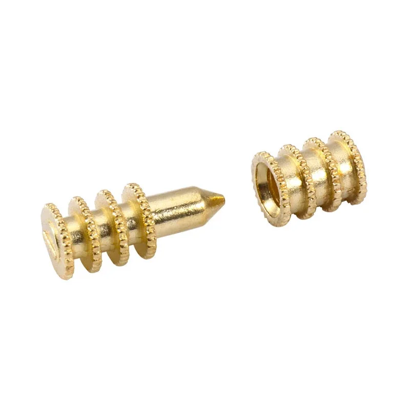 Furniture Alignment Connectors 10Pairs Wooden Dowels Copper Sets Zinc Alloy Positioning Rod Aligner for Furniture