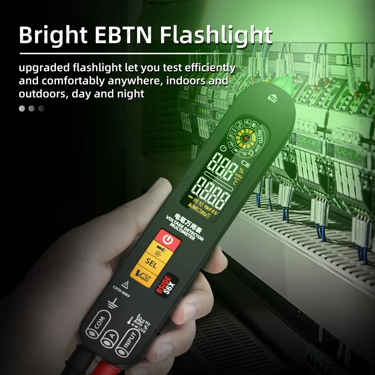 BSIDE S6X USB Charge Multimeter Digital AC DC Voltage Tester Profesional Auto Range Capacitance Ohm Diode NCV Hz Non-Contact