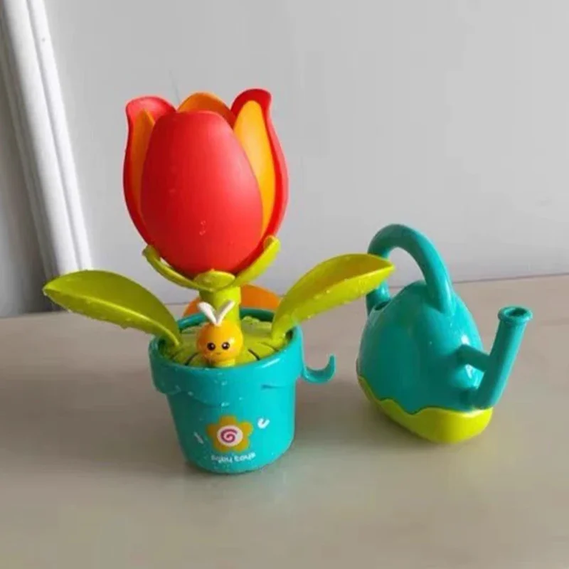 Baby Flowering Bath Toys Water Shower Bathing Toys Water Game for Kids Fun Sunflower Bath with Kettle Bathroom Toy for Children 6
