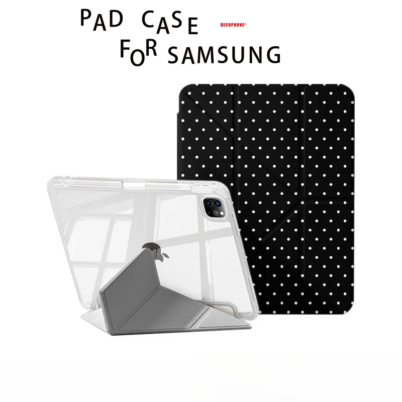 Polka-Dot Style Tri-Fold Tablet Case