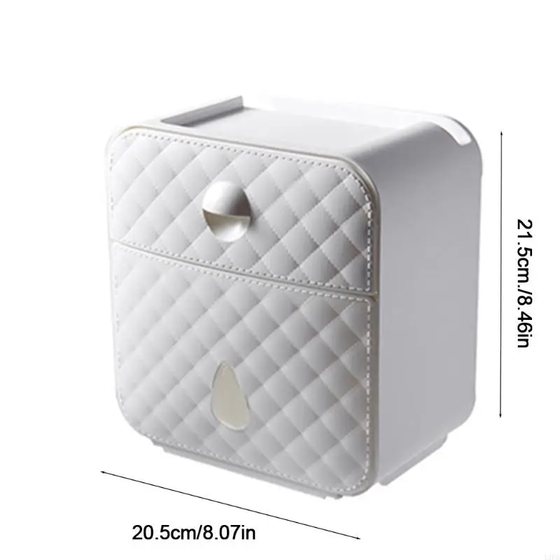 A3PA Bathroom Multifunctional Toilet Paper Holder Perforation-Free Self-Adhesive Box 6